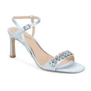 Jewel Badgley Mischka Patsy Embellished Sandals sky blue size 7.5